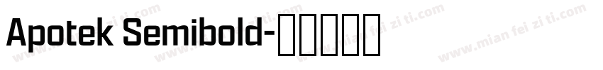 Apotek Semibold字体转换
